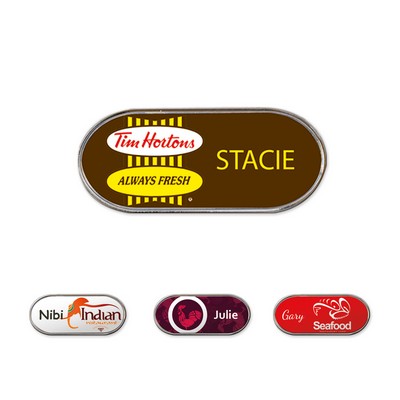 Standard Oval Shape Name Tag Badge