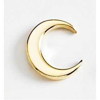 Crescent Moon Marken Design Cast Lapel Pin (Up to 5/8")
