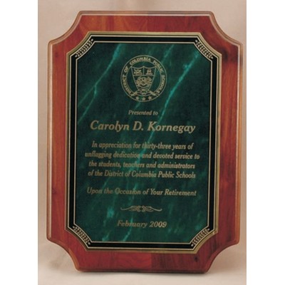 Solid Walnut Wood Plaque w/ Notched Corner (8"x10")