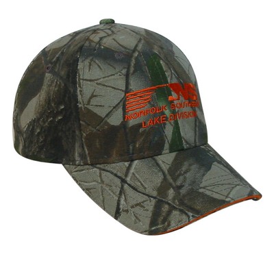 Camouflage Cap w/Sandwich Visor