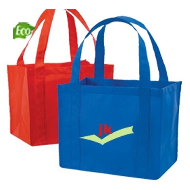 Non Woven Tote Bag w/ Plastic Bottom (12 1/4"x13 1/4")