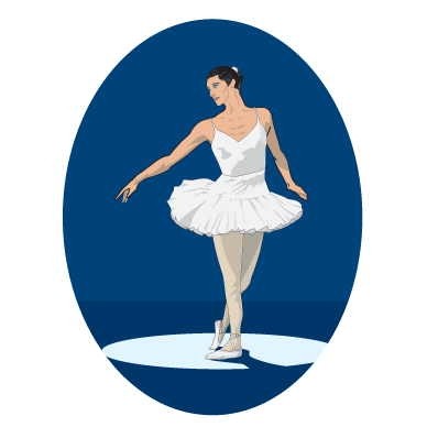 Ballerina Maxi Magnet (4 Square Inch)