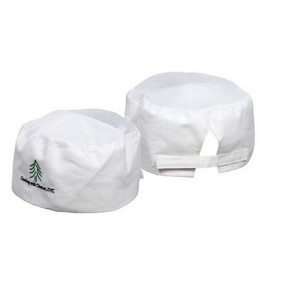 White Muslin Chef Hat w/ Velcro Back