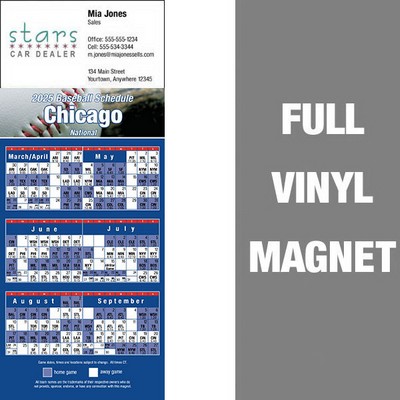 Chicago (National) Pro Baseball Schedule Vinyl Magnet (3 1/2"x8 1/2")