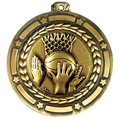 Stock Star Struck Medal (Basketball General) 3 1/2"