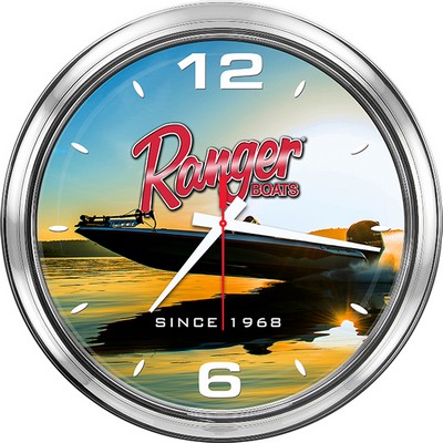 16" Chrome Plated Clock