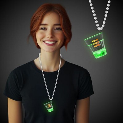 Jade Green LED 2 Oz. Shot Glass Medallion