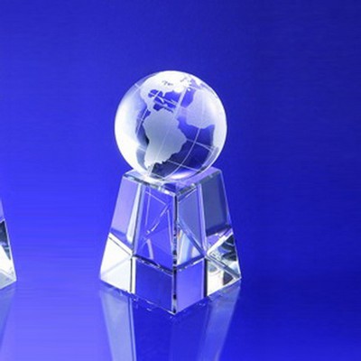 6 1/2" Globe Award w/Tall Base