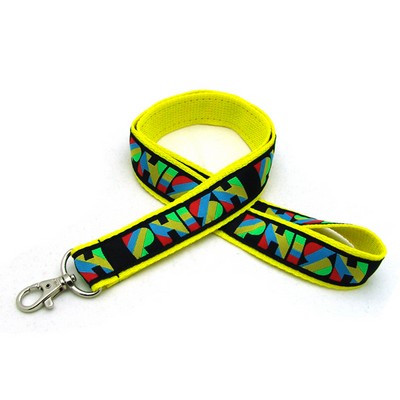 1" Woven Lanyard w/ Deluxe Swivel Hook