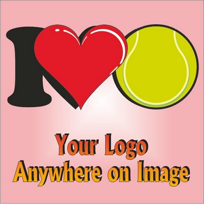 I Love Tennis Metal Photo Magnet w/ Magnetic Back (2 1/2"x2 1/2")