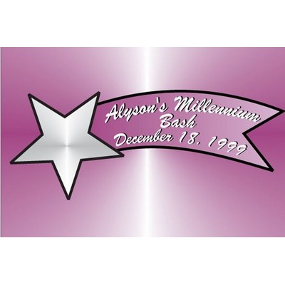 Star Banner Metal Photo Magnet (2 1/2"x2 1/2")