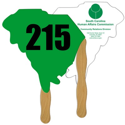 South Carolina State Auction Hand Fan Full Color