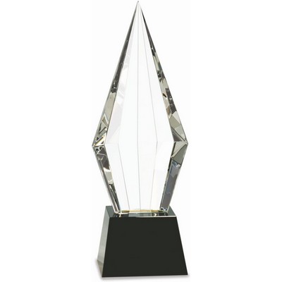 Gallant Arrow Black Optic Crystal Award (4"x 11")
