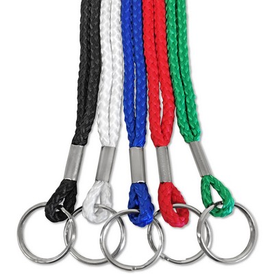 1/4" Wide Round Lanyard w/Split Ring (non-printed)
