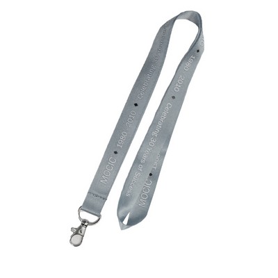 5/8" Silver Gray Nylon Lanyard (15 Mil)