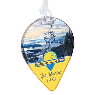 Custom 1/8" Acrylic Write-On Luggage Bag Tag