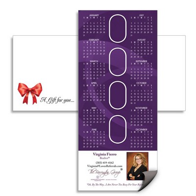 Magnetic Calendar with Envelope - Grape