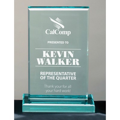 Rectangle Jade Acrylic on Base