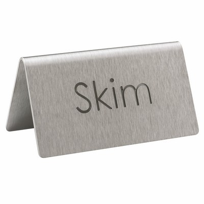 Laser Cut Stainless Steel ID Table Tent (Skim)