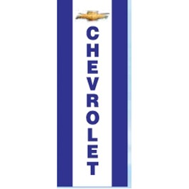 18 Oz. Chevrolet® Reinforced Vinyl Single Sided Drapes & Vertical Stripes (3' x 8')