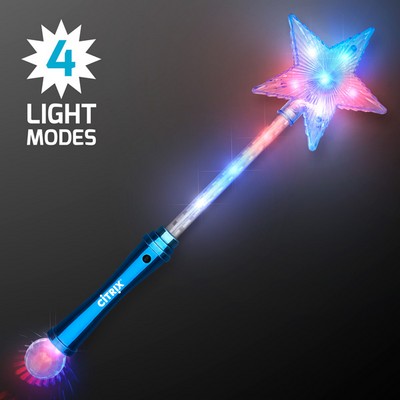 LED Blue Super Star Wands - PRINTED