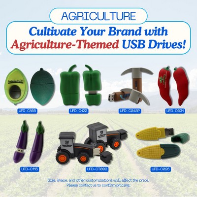 Custom Agriculture-Themed USB Drives 256MB-256GB