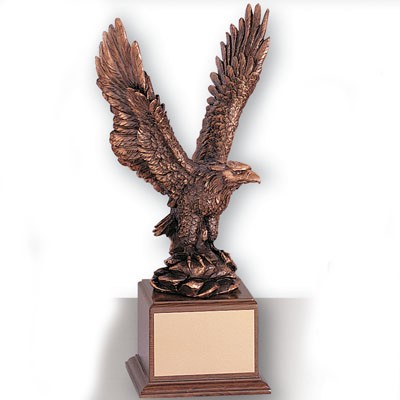 15 ½" Electroplated Bronze Eagle Trophy