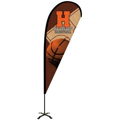 6' Portable Single Reverse Teardrop Kit w/Cross Base