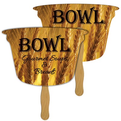 Bowl Fan w/ Wooden Stick (2 Sides)