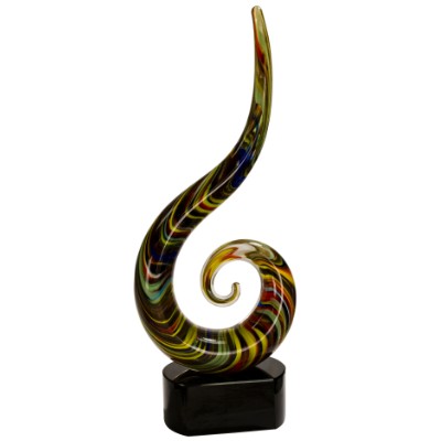 Color Swoop Glass Award 15 1/2"H