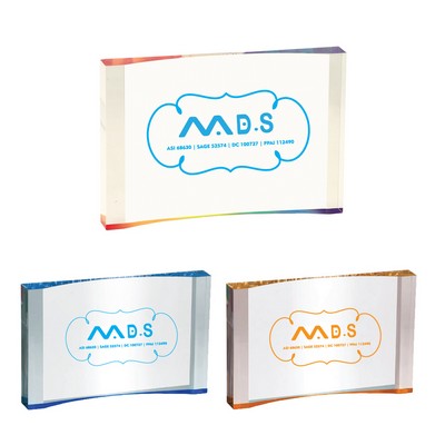 5" x 3.5" Thick Arch Crescent Award (Self Standing)