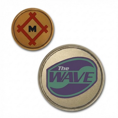 Printed Die Struck Brass or Nickel Silver 3/4" Lapel Pin