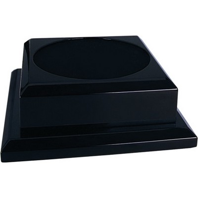 All Star Baseball Holder on Cherry Finish Base