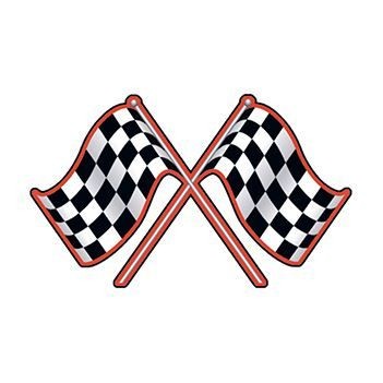 Check Flag Stock Temporary Tattoo