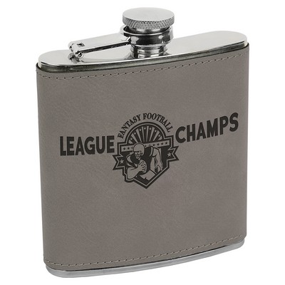 Leatherette Flask (Gray)