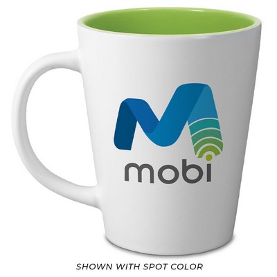12 Oz. Two-Tone Matte Latté Mug w/Spot Imprint