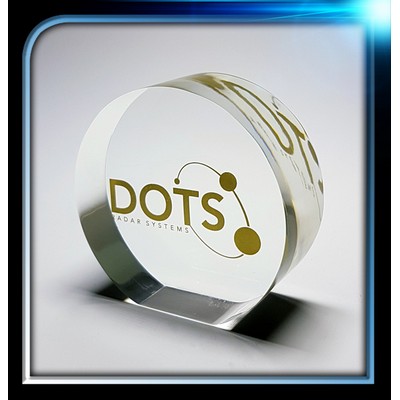 Lucite Round Award w/Flat Bottom (2 1/2" Diameter x 7/8")