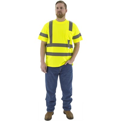 Majestic 75-5305 Hi-Viz Short Sleeve Shirt, ANSI 3