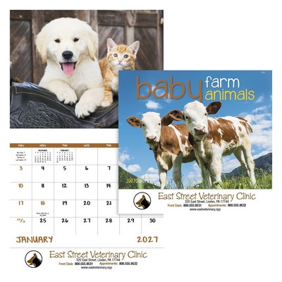 Good Value™ Baby Farm Animals - Stapled Calendar