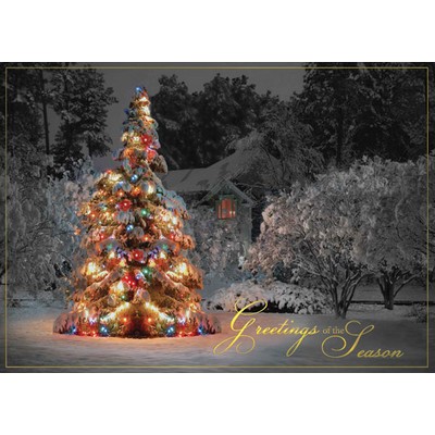 Greetings of The Season Decorated Tree