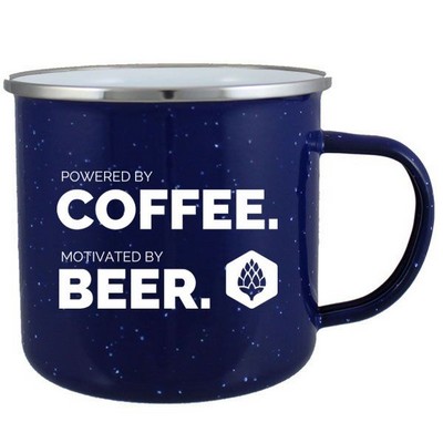 16.9 Oz. Blue Enamel Campfire Mug