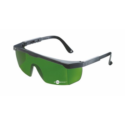 Black lens, black frame, Strobe IR welding safety glasses