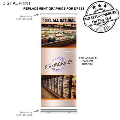 Replacement Graphics, (33.5"x79"), for Premium Retractable Banner