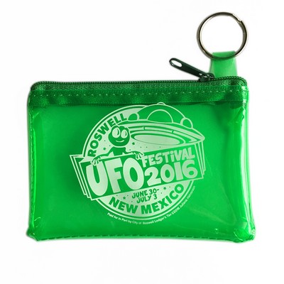 Key Ring Zippered Coin Pouch