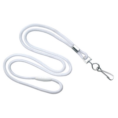 1/8" Breakaway Blank Lanyard w/Swivel Hook (White)