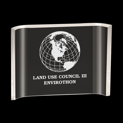 Clear Acrylic Crescent Award (10"x7")