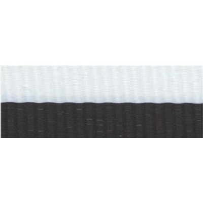 Black/White Neck Ribbon w/Snap Clip (1½")
