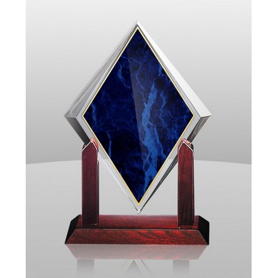 Encore Diamond Acrylic Award, Blue, 11" H x 9" W