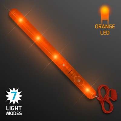 Flashing LED Orange Patrol Wand - BLANK