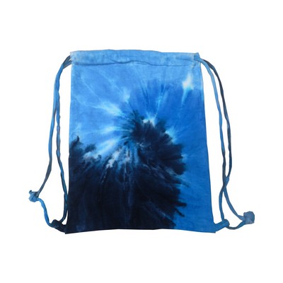 Tie-Dye Swirl Tie-Dyed Drawstring Bag
